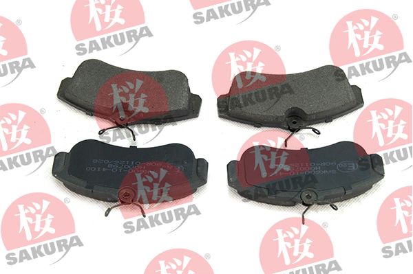 Комплект гальмівних накладок, дискове гальмо SAKURA 600-10-4100