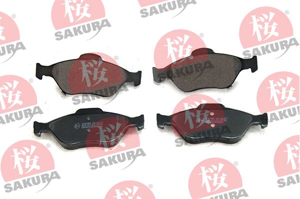 Комплект гальмівних накладок, дискове гальмо SAKURA 600-20-3961