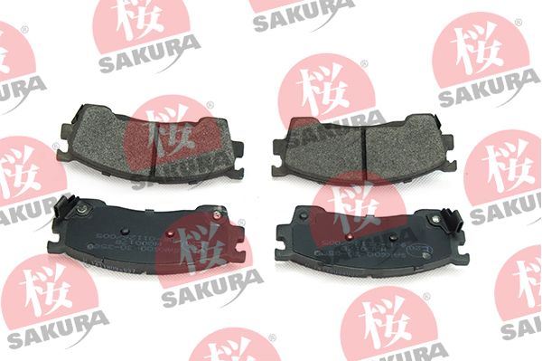 Комплект гальмівних накладок, дискове гальмо SAKURA 600-30-3580