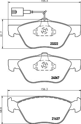 Комплект гальмівних накладок, дискове гальмо HELLA PAGID 8DB 355 011-211