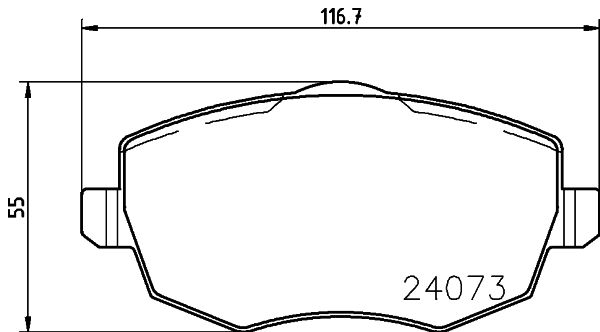 Комплект гальмівних накладок, дискове гальмо HELLA PAGID 8DB 355 011-221