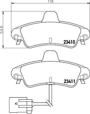 Brake Pad Set, disc brake HELLA PAGID 8DB 355 012-201