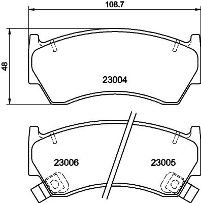 Stabdžių trinkelių rinkinys, diskinis stabdys HELLA PAGID 8DB 355 016-661