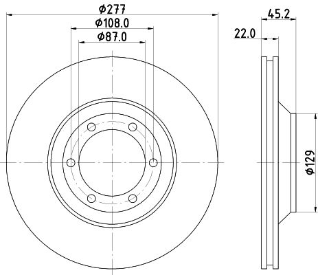 Brake Disc HELLA PAGID 8DD 355 113-041