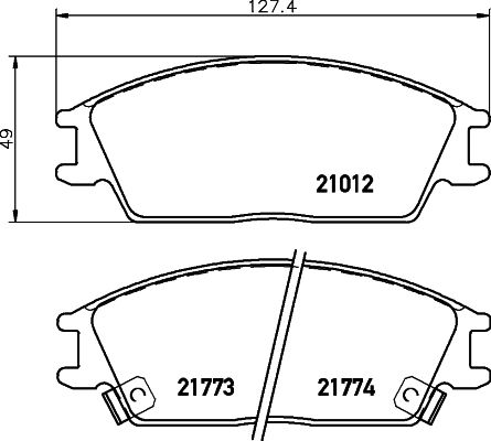 Brake Pad Set, disc brake HELLA PAGID 8DB 355 006-271