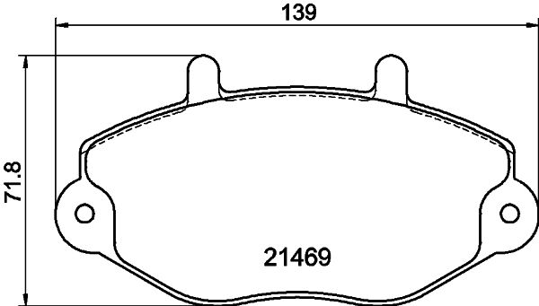 Комплект гальмівних накладок, дискове гальмо HELLA PAGID 8DB 355 006-401