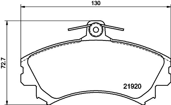 Комплект гальмівних накладок, дискове гальмо HELLA PAGID 8DB 355 006-701