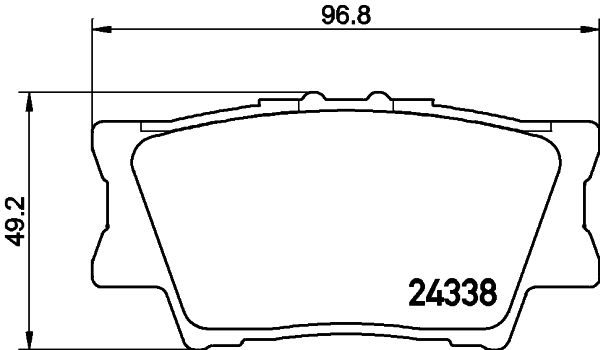 Stabdžių trinkelių rinkinys, diskinis stabdys HELLA PAGID 8DB 355 006-881