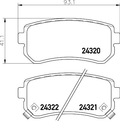 Stabdžių trinkelių rinkinys, diskinis stabdys HELLA PAGID 8DB 355 006-961