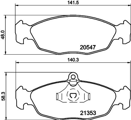 Комплект гальмівних накладок, дискове гальмо HELLA PAGID 8DB 355 007-531