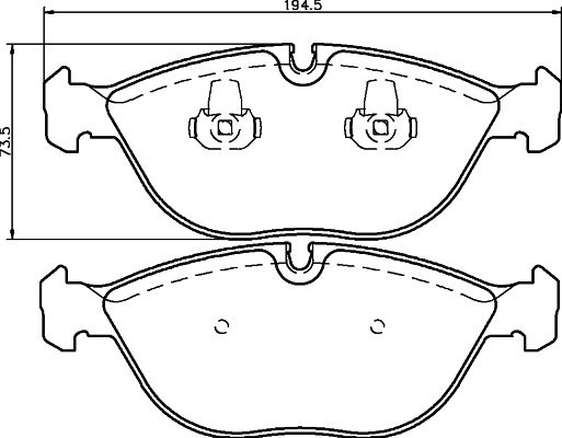 Brake Pad Set, disc brake HELLA PAGID 8DB 355 008-261