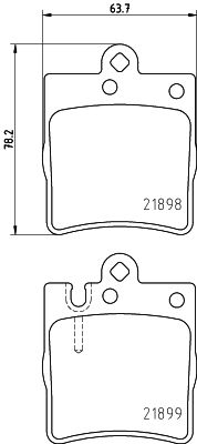 Комплект гальмівних накладок, дискове гальмо HELLA PAGID 8DB 355 008-451