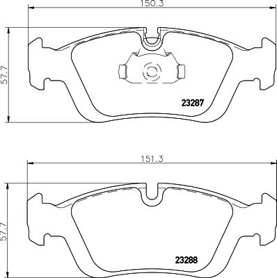 Комплект гальмівних накладок, дискове гальмо HELLA PAGID 8DB 355 008-741