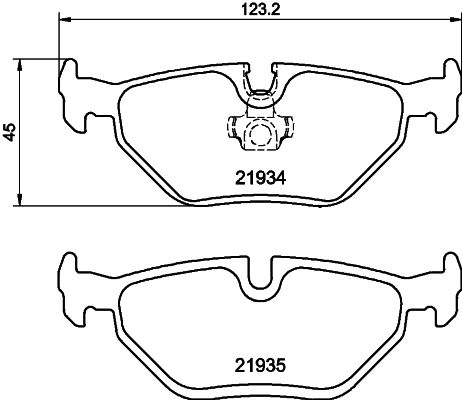 Комплект гальмівних накладок, дискове гальмо HELLA PAGID 8DB 355 008-761