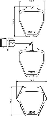 Brake Pad Set, disc brake HELLA PAGID 8DB 355 008-791