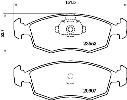 Stabdžių trinkelių rinkinys, diskinis stabdys HELLA PAGID 8DB 355 009-131