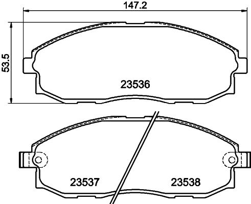 Stabdžių trinkelių rinkinys, diskinis stabdys HELLA PAGID 8DB 355 009-381