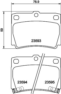 Комплект гальмівних накладок, дискове гальмо HELLA PAGID 8DB 355 009-501