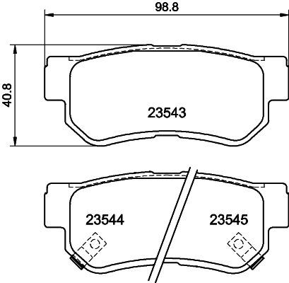 Brake Pad Set, disc brake HELLA PAGID 8DB 355 009-971