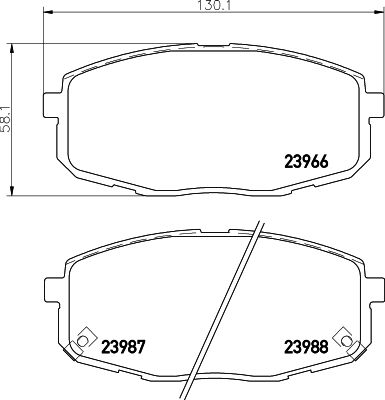 Комплект гальмівних накладок, дискове гальмо HELLA PAGID 8DB 355 010-611