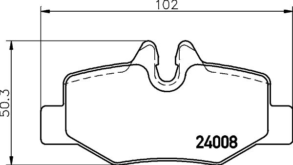 Комплект гальмівних накладок, дискове гальмо HELLA PAGID 8DB 355 010-661