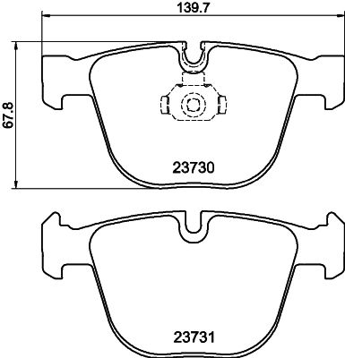 Комплект гальмівних накладок, дискове гальмо HELLA PAGID 8DB 355 010-751