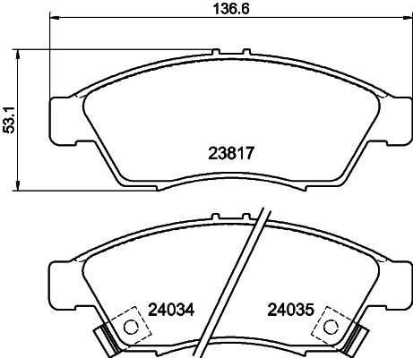 Brake Pad Set, disc brake HELLA PAGID 8DB 355 011-081