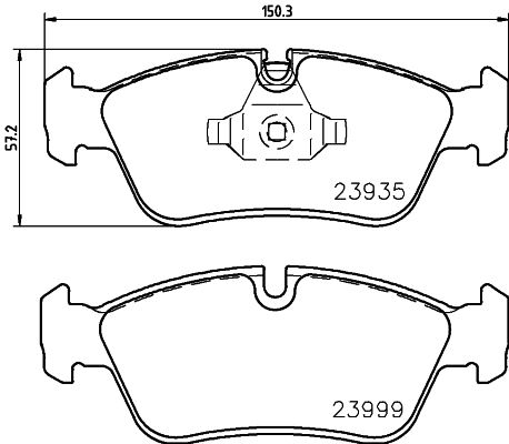 Комплект гальмівних накладок, дискове гальмо HELLA PAGID 8DB 355 011-281