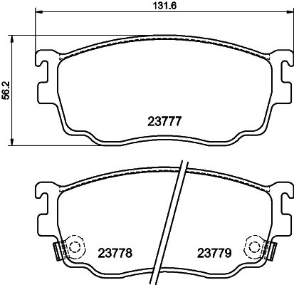 Brake Pad Set, disc brake HELLA PAGID 8DB 355 011-561