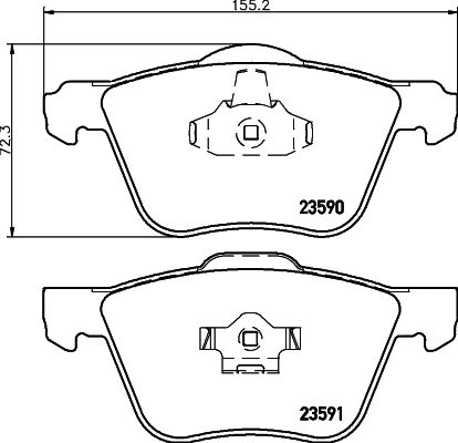 Комплект гальмівних накладок, дискове гальмо HELLA PAGID 8DB 355 011-571