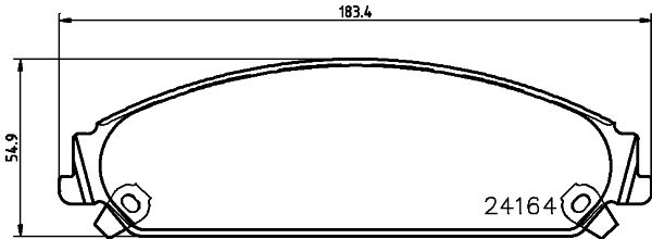 Комплект гальмівних накладок, дискове гальмо HELLA PAGID 8DB 355 011-891