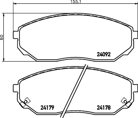 Brake Pad Set, disc brake HELLA PAGID 8DB 355 011-931