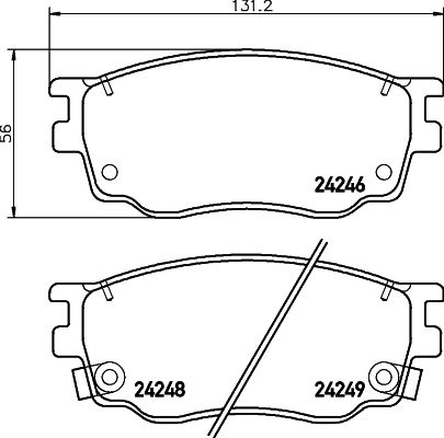 Brake Pad Set, disc brake HELLA PAGID 8DB 355 012-091