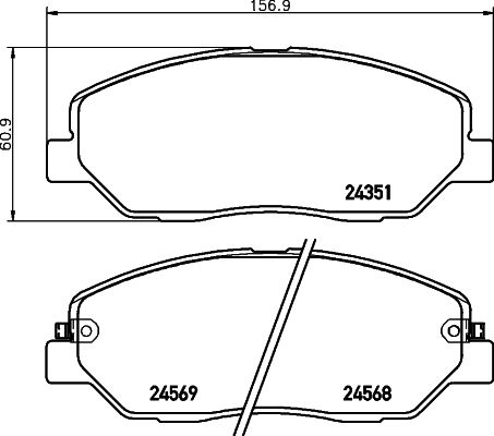 Stabdžių trinkelių rinkinys, diskinis stabdys HELLA PAGID 8DB 355 012-371