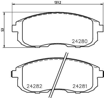 Комплект гальмівних накладок, дискове гальмо HELLA PAGID 8DB 355 012-901