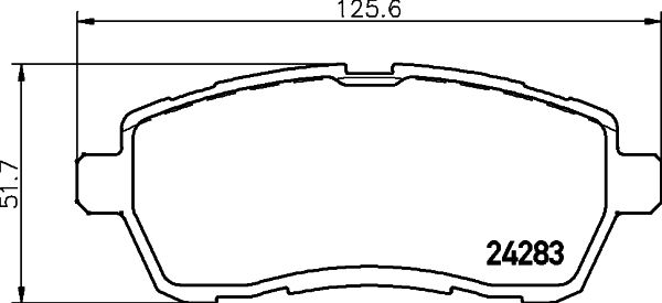 Комплект гальмівних накладок, дискове гальмо HELLA PAGID 8DB 355 013-211