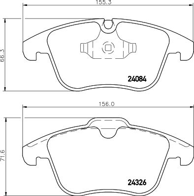 Комплект гальмівних накладок, дискове гальмо HELLA PAGID 8DB 355 013-621