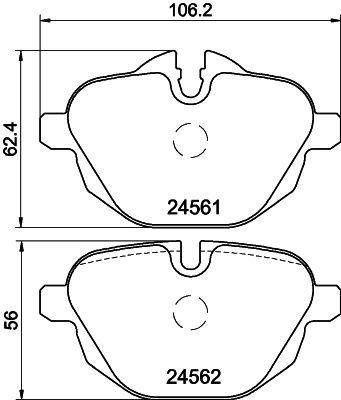 Brake Pad Set, disc brake HELLA PAGID 8DB 355 013-921