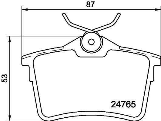 Stabdžių trinkelių rinkinys, diskinis stabdys HELLA PAGID 8DB 355 014-081