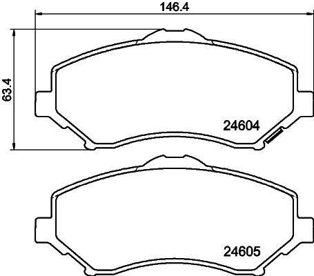 Комплект гальмівних накладок, дискове гальмо HELLA PAGID 8DB 355 014-231