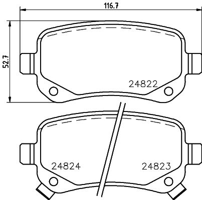 Brake Pad Set, disc brake HELLA PAGID 8DB 355 014-331