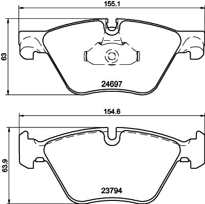 Комплект гальмівних накладок, дискове гальмо HELLA PAGID 8DB 355 014-351