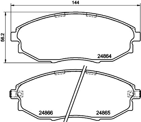 Комплект гальмівних накладок, дискове гальмо HELLA PAGID 8DB 355 014-931