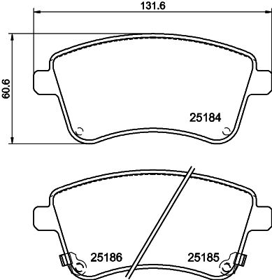 Brake Pad Set, disc brake HELLA PAGID 8DB 355 015-331