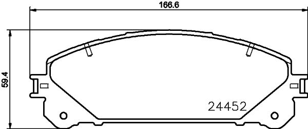 Stabdžių trinkelių rinkinys, diskinis stabdys HELLA PAGID 8DB 355 015-461