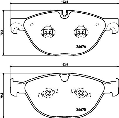 Комплект гальмівних накладок, дискове гальмо HELLA PAGID 8DB 355 015-701