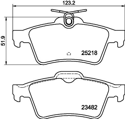 Stabdžių trinkelių rinkinys, diskinis stabdys HELLA PAGID 8DB 355 015-741