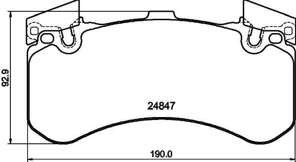 Stabdžių trinkelių rinkinys, diskinis stabdys HELLA PAGID 8DB 355 015-991