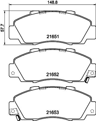 Brake Pad Set, disc brake HELLA PAGID 8DB 355 016-441