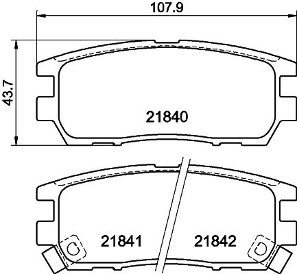 Brake Pad Set, disc brake HELLA PAGID 8DB 355 016-471